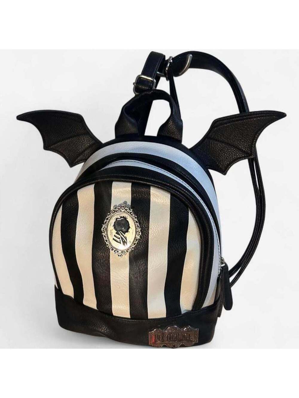 Beetlejuice Themed Mini Backpack with Bat Wings